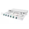 DIGITUS Caja de empalme deslizante de fibra óptica, 1U, equipada con 6x SC dúplex, incl. tornillo M25, cassette de empalme pigtails de colores OM3, adaptador