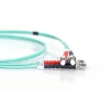 DIGITUS Cable de parcheo de fibra óptica, ST a ST multimodo 50/125 µ, dúplex longitud 5 m clase OM3