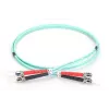 DIGITUS Cable de parcheo de fibra óptica, ST a ST multimodo 50/125 µ, dúplex longitud 5 m clase OM3