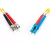 DIGITUS Cable de parcheo de fibra óptica, LC a ST OS2, monomodo 9/125 µ, dúplex, longitud 1 m