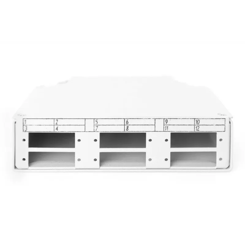 DIGITUS Caja de empalme para carril DIN para 6x acopladores SC//DX, color gris