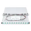 Caja de empalme de fibra óptica DIGITUS, 1HE, equipada con 12x LC-Duplex, incl. tornillos M25, cassette de empalme OM3, pigtails de colores, adaptador