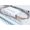 DIGITUS Caja de empalme deslizante de fibra óptica, 1U, equipada con 24x LC dúplex, incl. tornillo M25, cassette de empalme pigtails de colores OM4, adaptador