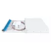 DIGITUS Caja de empalme deslizante de fibra óptica, 1U, equipada con 24x LC dúplex, incl. tornillo M25, cassette de empalme pigtails de colores OM4, adaptador
