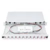 DIGITUS Caja de empalme deslizante de fibra óptica, 1U, equipada con 12x LC dúplex, incl. tornillo M25, cassette de empalme pigtails de colores OM4, adaptador