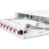 DIGITUS Caja de empalme deslizante de fibra óptica, 1U, equipada con 12x LC dúplex, incl. tornillo M25, cassette de empalme pigtails de colores OM4, adaptador
