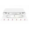 Caja de empalme de fibra óptica extraíble DIGITUS, 1HE, equipada con 6x LC-Duplex, incl. tornillo M 25, cassette de empalme OM4 pigtails de colores, adaptador
