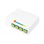 DIGITUS Caja FTTH, con superficie de adaptador 4x SC (APC) SX y montaje en carril DIN