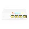 DIGITUS Caja FTTH, con superficie de adaptador 4x SC (APC) SX y montaje en carril DIN