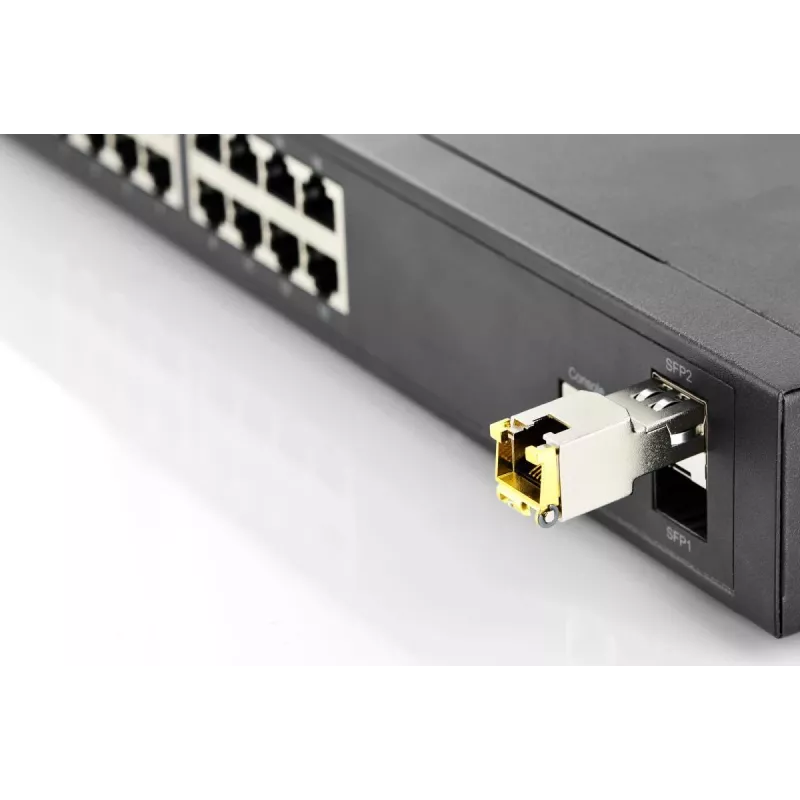 DIGITUS Módulo SFP Mini GBIC de cobre 10G 100m compatible con 10G 5G 2.5G 1G Base-T