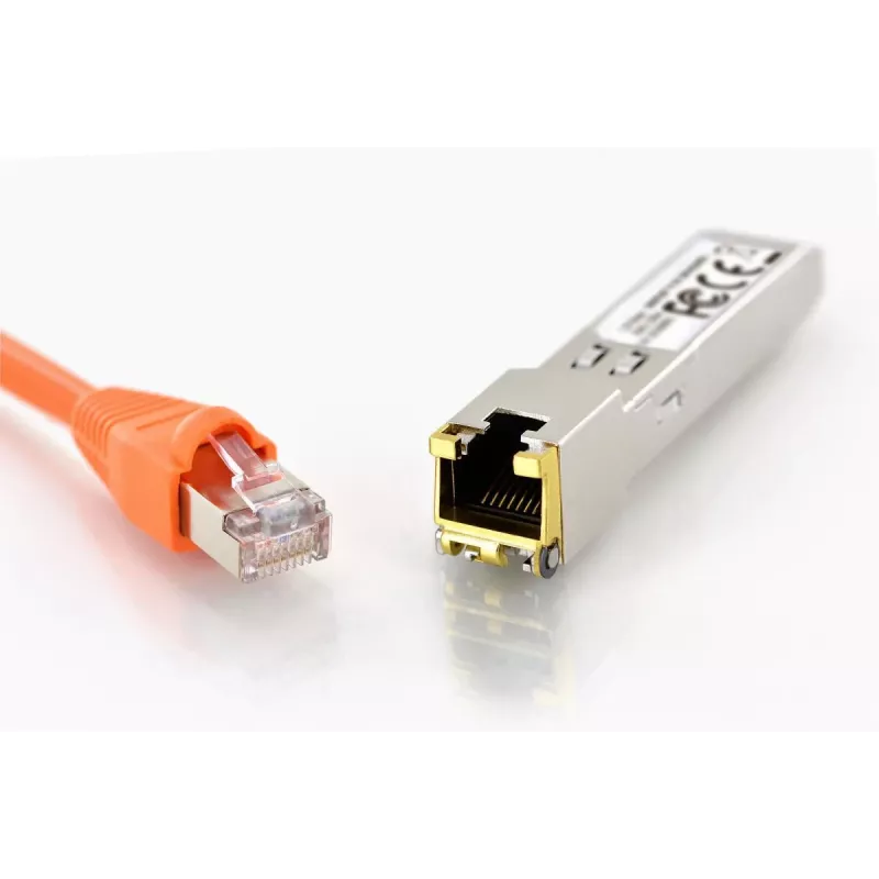 DIGITUS Módulo SFP Mini GBIC de cobre 10G 100m compatible con 10G 5G 2.5G 1G Base-T