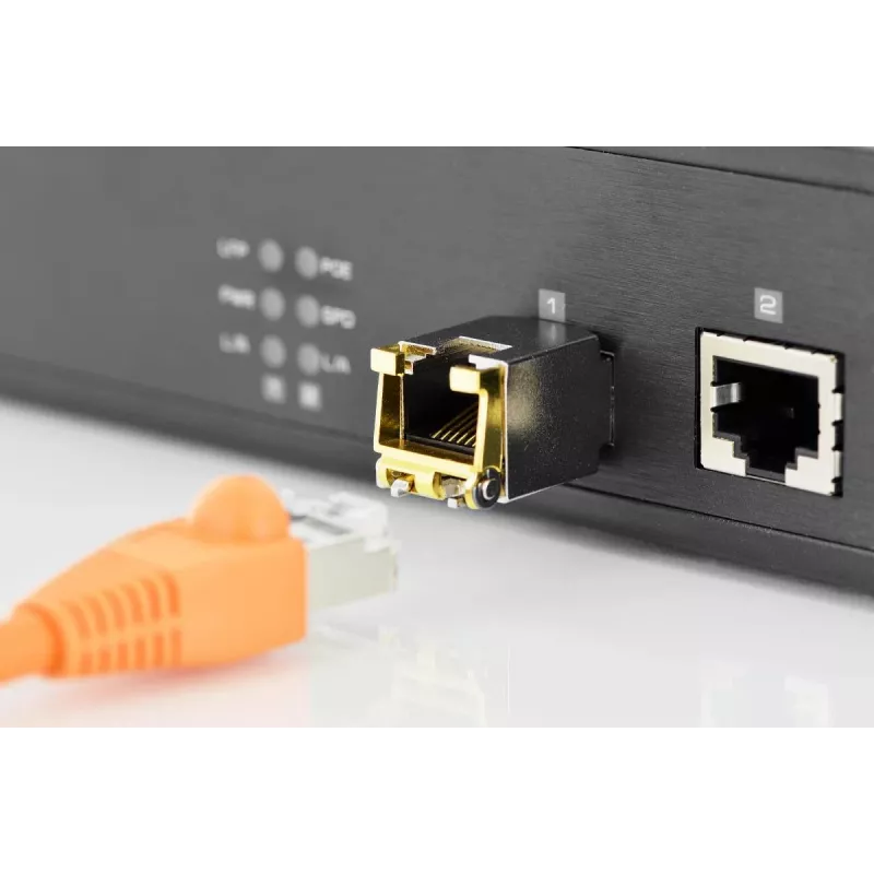 DIGITUS Módulo SFP Mini GBIC de cobre 10G 100m compatible con 10G 5G 2.5G 1G Base-T
