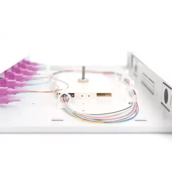 DIGITUS Caja de empalme de fibra óptica SC OM4 1U 6xSC-DX cassette pigtails acopladores