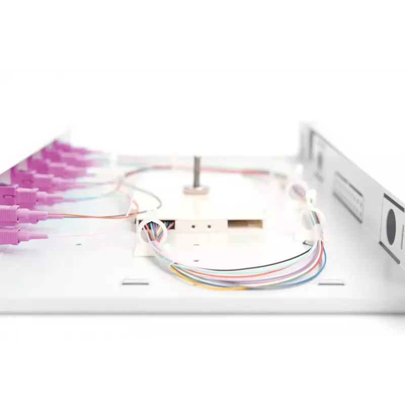 DIGITUS Caja de empalme de fibra óptica SC OM4 1U 6xSC-DX cassette pigtails acopladores