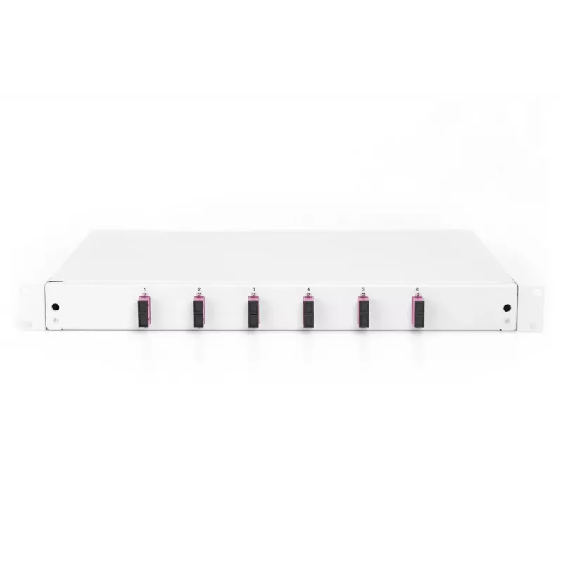 DIGITUS Caja de empalme de fibra óptica SC OM4 1U 6xSC-DX cassette pigtails acopladores