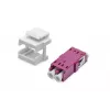 DIGITUS Acoplador LC/LC dúplex de fibra óptica, multimodo OM4, módulo Keystone