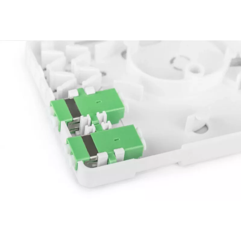 DIGITUS Roseta FTTH, con 2x adaptador LC(APC) DX, montaje en superficie