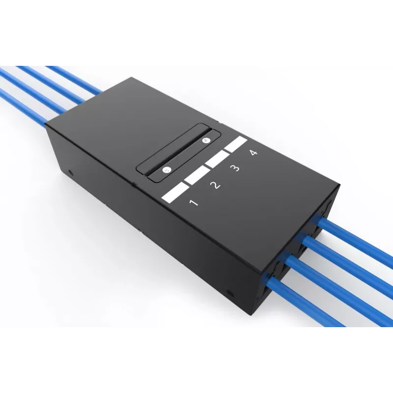 DIGITUS Caja de punto de consolidación - 4 puertos módulos Keystone con gestor de cables inteligente