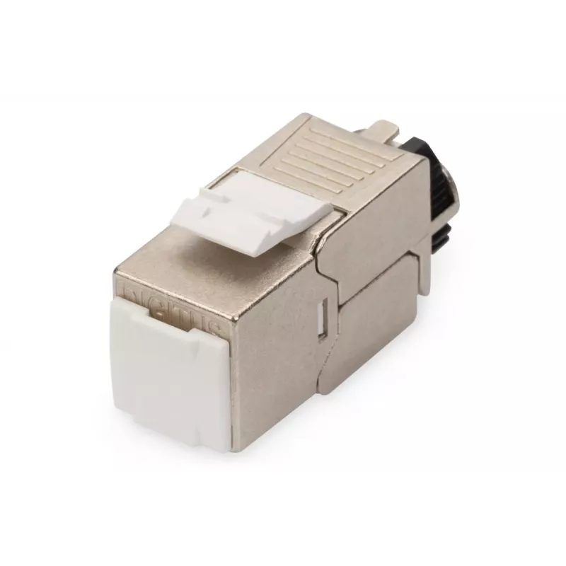 DIGITUS Jack Keystone CAT6a - apantallado, conexión sin herramientas - gestor de cables inteligente - 24 unidades