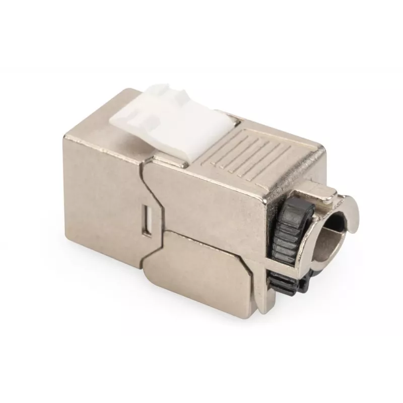DIGITUS Jack Keystone CAT6a - apantallado, conexión sin herramientas - gestor de cables inteligente - 24 unidades
