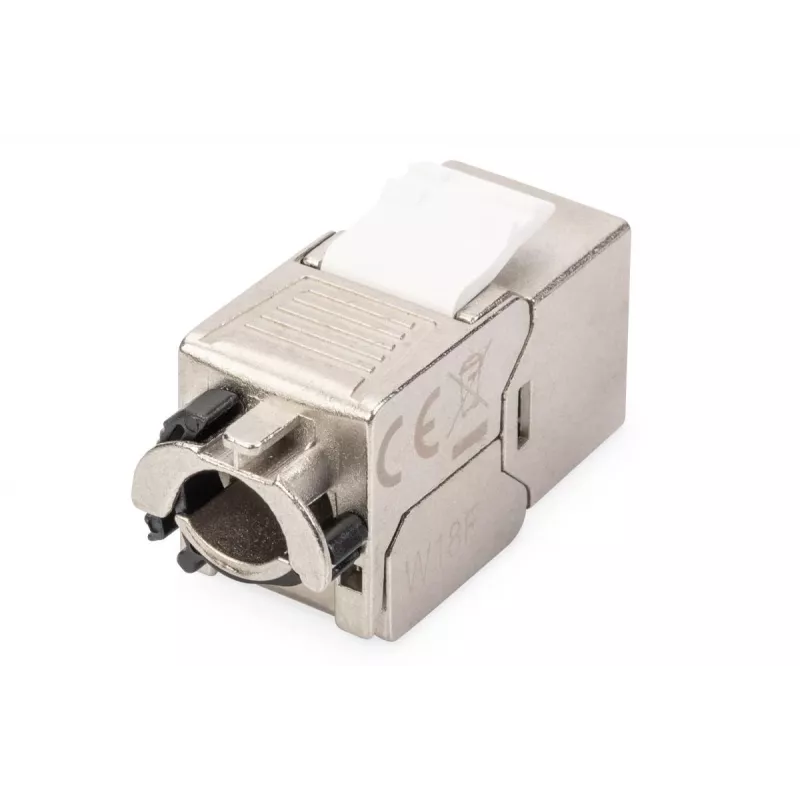 DIGITUS Jack Keystone CAT6a - apantallado, conexión sin herramientas - gestor de cables inteligente - 24 unidades