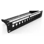 DIGITUS DN-91420 panel de parcheo modular, 12 puertos, apantallado, vacío, 1U, 10" (254 mm), negro RAL 9005