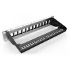 DIGITUS DN-91420 panel de parcheo modular, 12 puertos, apantallado, vacío, 1U, 10" (254 mm), negro RAL 9005