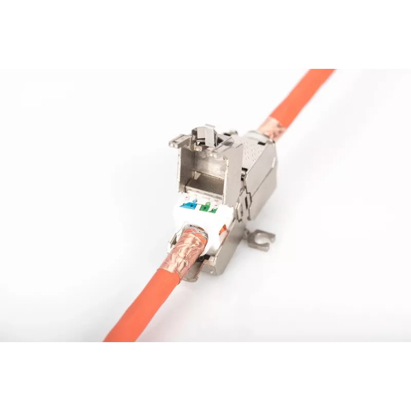 DIGITUS Acoplador de terminación de campo CAT6A, 500 MHz para AWG 22-26, diseño Keystone totalmente apantallado, 26x35x80 mm
