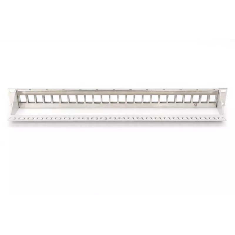 DIGITUS Panel de parcheo modular para jack Keystone, montaje en rack 1U – sin equipar
