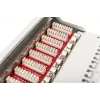 DIGITUS Panel de parcheo CAT6A, apantallado, 12 puertos campo de rotulación, 1U, montaje en rack de 10 pulgadas, gris RAL 7035