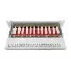 DIGITUS Panel de parcheo CAT6A, apantallado, 12 puertos campo de rotulación, 1U, montaje en rack de 10 pulgadas, gris RAL 7035