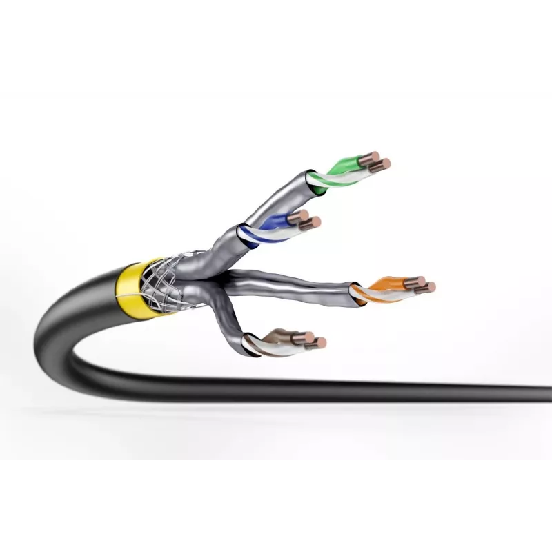 DIGITUS Cable de instalación - CAT 7A - S/FTP - AWG 22/1 simplex - 500m - amarillo - Dca-s1a d1 a1