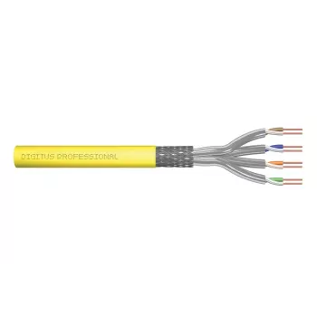 DIGITUS Cable de instalación - Cat 7a - S/FTP - AWG 22/1 simplex - 100 m - amarillo