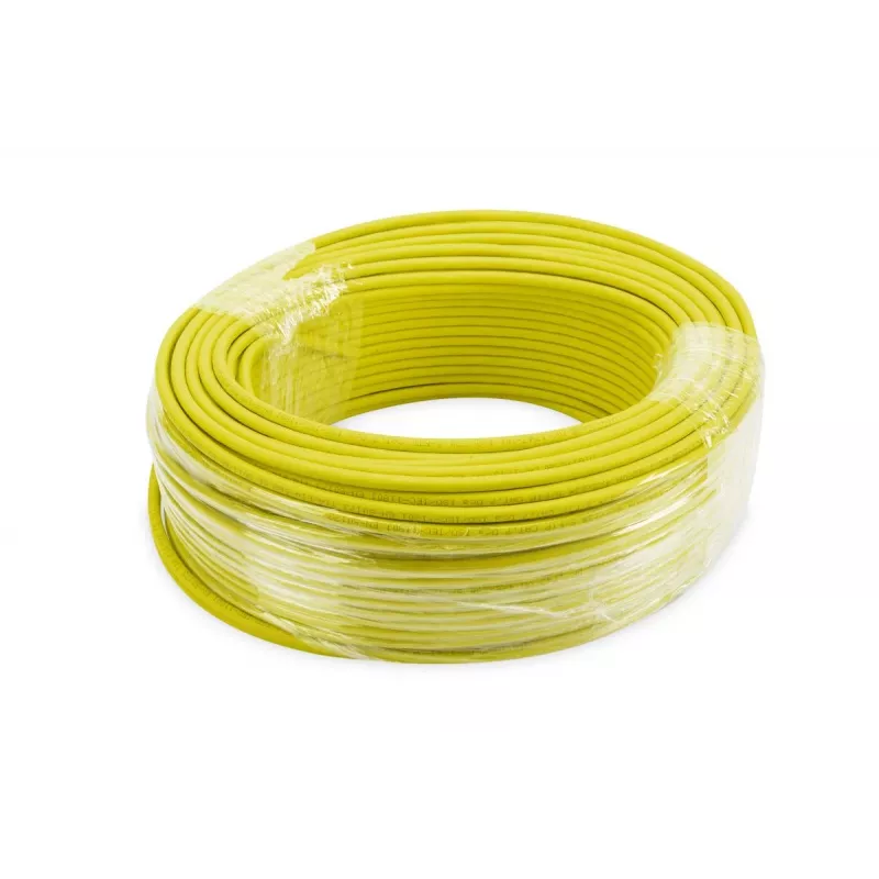 DIGITUS Cable de instalación - Cat 7a - S/FTP - AWG 22/1 simplex - 100 m - amarillo