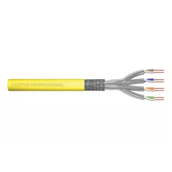 DIGITUS Cable de instalación - CAT 7A - S/FTP - AWG 22/1 simplex - 500 m - amarillo - B2ca