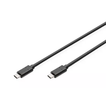 Cable de conexión USB Type-C DIGITUS ASSMANN, Type-C a C macho/macho, 2 m alta velocidad negro