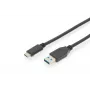 Cable de conexión USB Type-C DIGITUS ASSMANN, Type-C a A macho/macho, 1 m totalmente equipado, Gen2, 3A, 10GB, versión 3.1, CE, negro