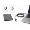 Cable de conexión USB Type-C DIGITUS ASSMANN, Type-C a A macho/macho, 1 m totalmente equipado, Gen2, 3A, 10GB, versión 3.1, CE, negro