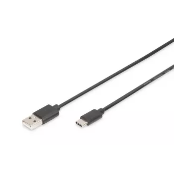 Cable de conexión USB Type-C DIGITUS ASSMANN, Type-C a A macho/macho, 2 m 3A, 480MB, versión 2.0, negro