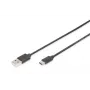 Cable de conexión USB Type-C DIGITUS ASSMANN, Type-C a A macho/macho, 2 m 3A, 480MB, versión 2.0, negro