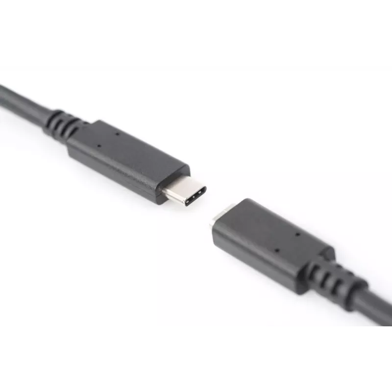 DIGITUS AK-300210-020-S cable alargador USB-C, USB 2.0, USB-C macho/hembra, 3 A, 2 m, negro