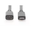 DIGITUS AK-300210-020-S cable alargador USB-C, USB 2.0, USB-C macho/hembra, 3 A, 2 m, negro