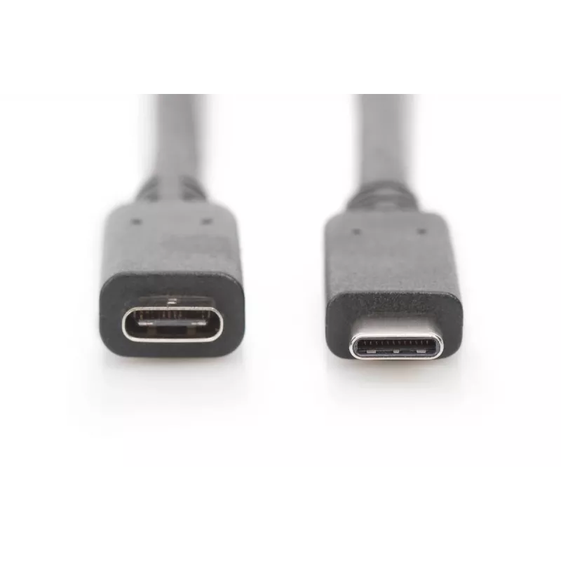 DIGITUS AK-300210-020-S cable alargador USB-C, USB 2.0, USB-C macho/hembra, 3 A, 2 m, negro