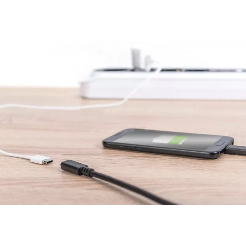 DIGITUS AK-300210-020-S cable alargador USB-C, USB 2.0, USB-C macho/hembra, 3 A, 2 m, negro