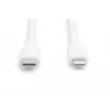 Cable de carga de silicona USB DIGITUS USB-C – Lightning USB 2.0 60 W – 2 m blanco