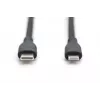 Cable de carga de silicona USB DIGITUS USB-C - Lightning USB 2.0 60W - 2m negro
