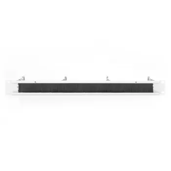 Panel de gestión de cables DIGITUS 1U con cepillo, 4 anillos de acero 40x75 mm, gris (RAL 7035)