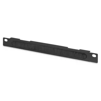 Placa de guiado de cables de 10 pulgadas DIGITUS, 0,5HE, cepillo para cables, 22 x 254 x 12 mm, negro