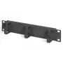 Panel de gestión de cables de 10 pulgadas DIGITUS 1HE 3x anillos para cables negro
