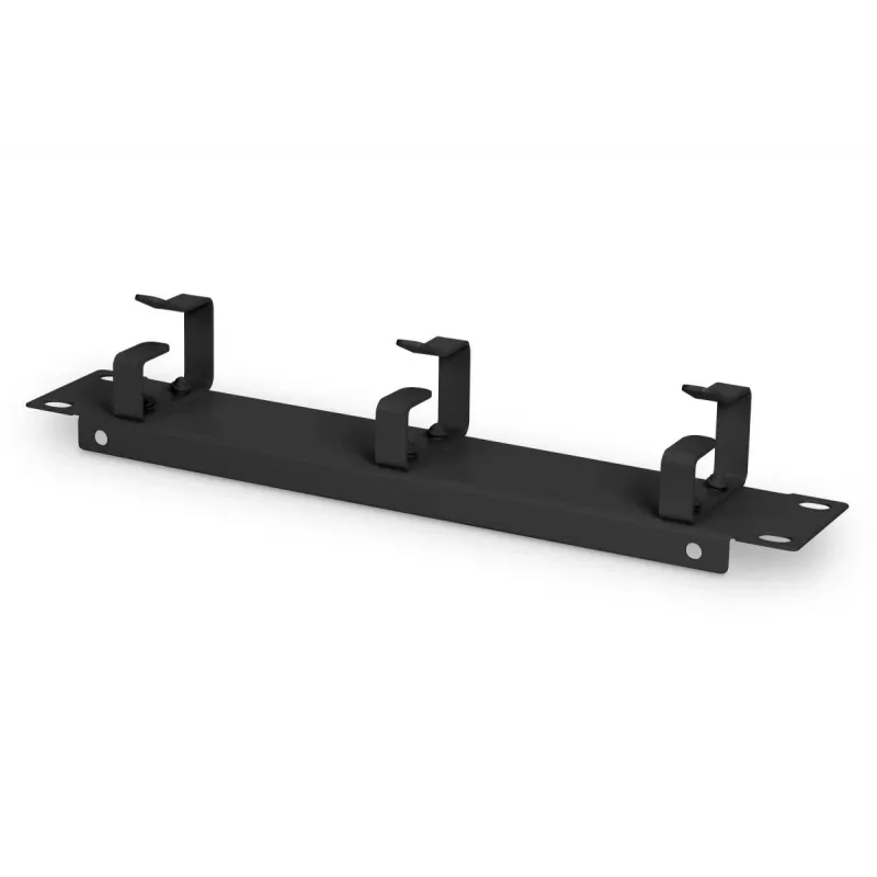 Panel de gestión de cables de 10 pulgadas DIGITUS 1HE 3x anillos para cables negro